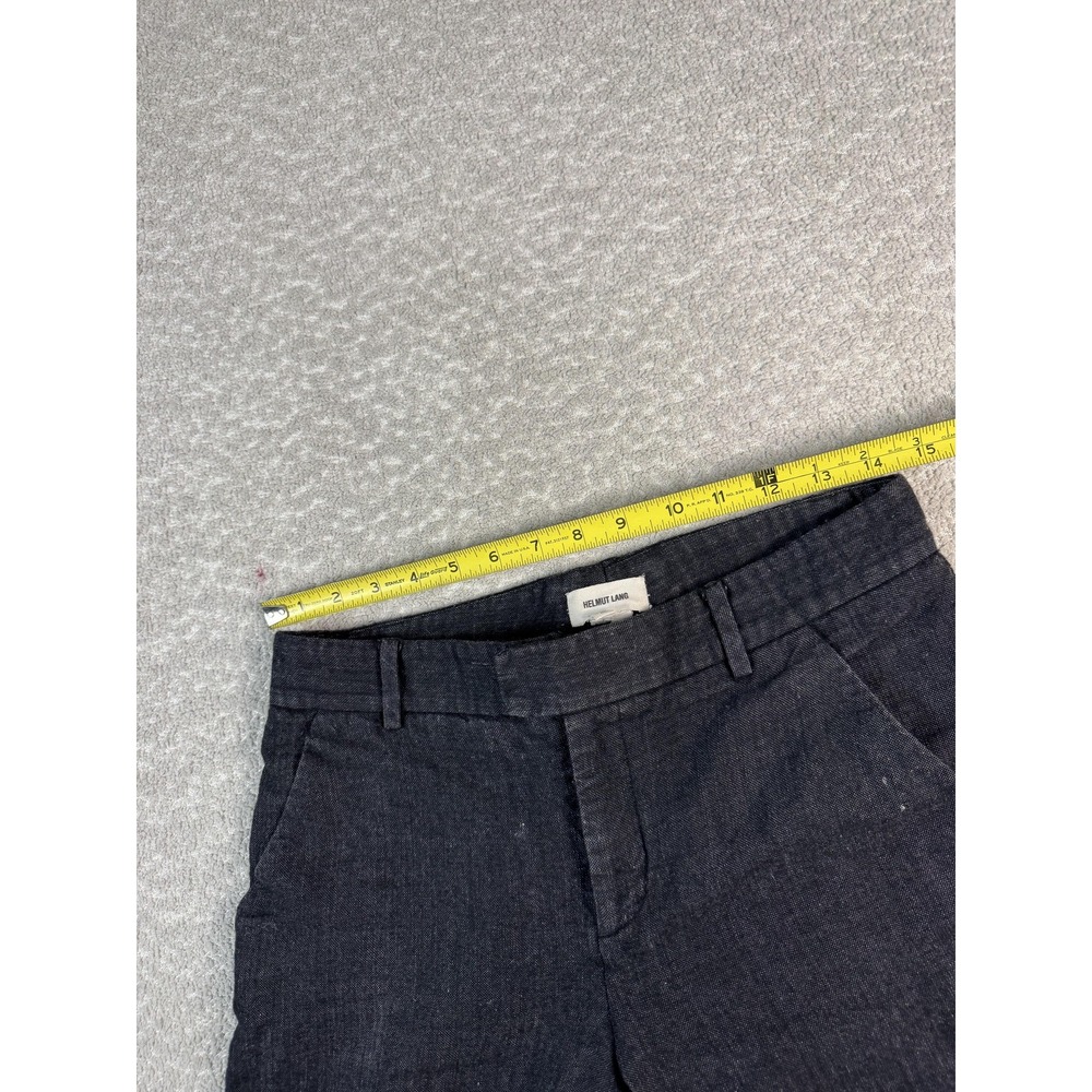Helmut Lang Dress Pants Womens 8 Black Linen Wool Straight Leg Lined Made In USA - Picture 5 of 9